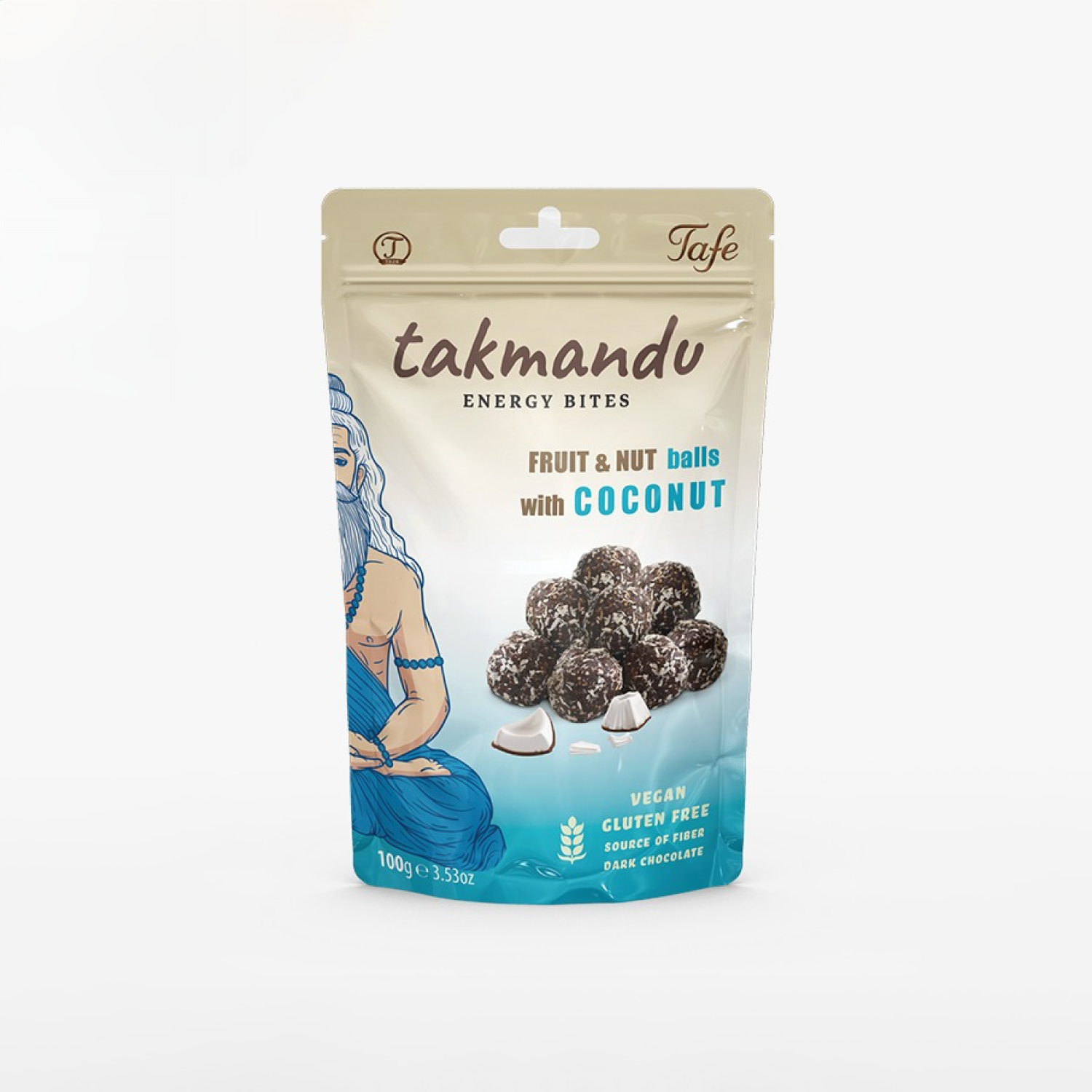 Bile cu ciocolată neagră Takmandu cu fructe, nuci și fulgi de cocos